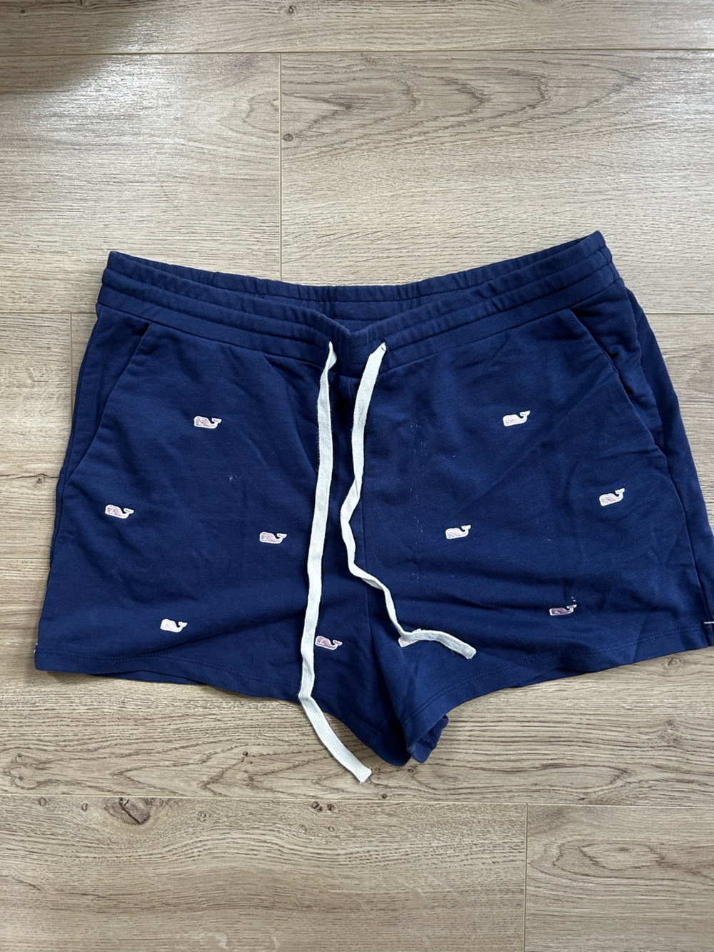 Vineyard Vines Navy Shorts with White Whale Embroidery